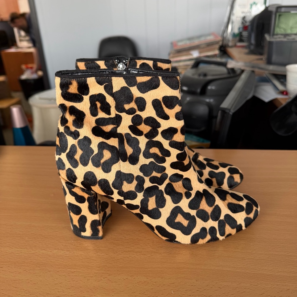 Leopard Print Ankle Boots